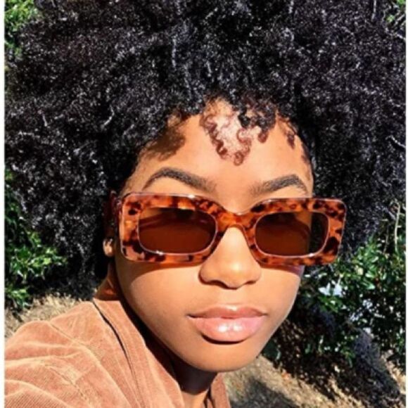 Tortoise Chunky Square Sunglasses  - Picture 1 of 5
